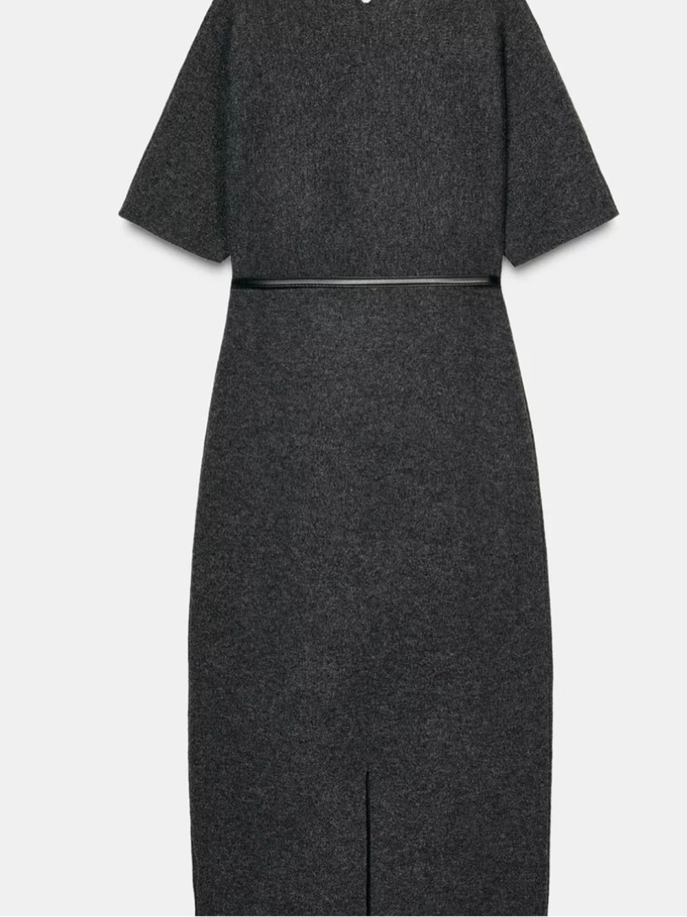 Zara Taupe-Brown Knit Midi Skirt - Picture 3 of 7